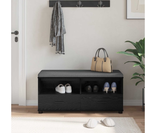 Zāles Sols Ar Spilvenu Melns Ozolkoks 100 X 38 X 46 Cm Vidaxl