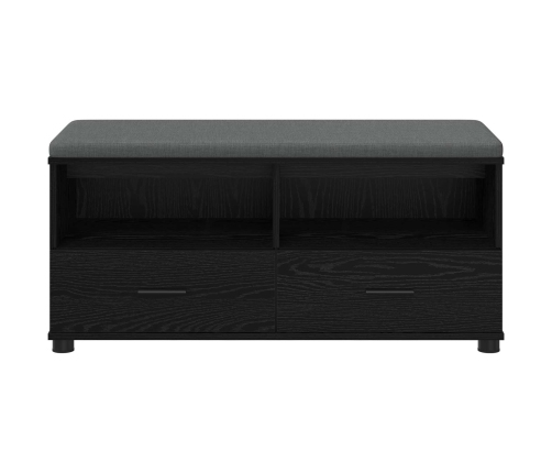 Zāles Sols Ar Spilvenu Melns Ozolkoks 100 X 38 X 46 Cm Vidaxl