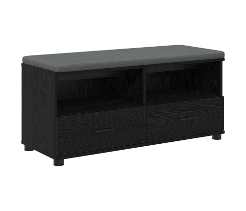 Zāles Sols Ar Spilvenu Melns Ozolkoks 100 X 38 X 46 Cm Vidaxl