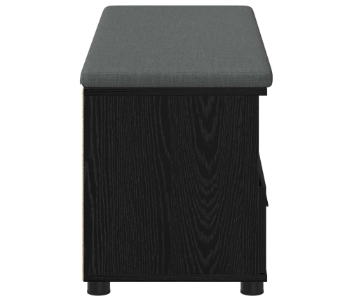 Zāles Sols Ar Spilvenu Melns Ozolkoks 100 X 38 X 46 Cm Vidaxl