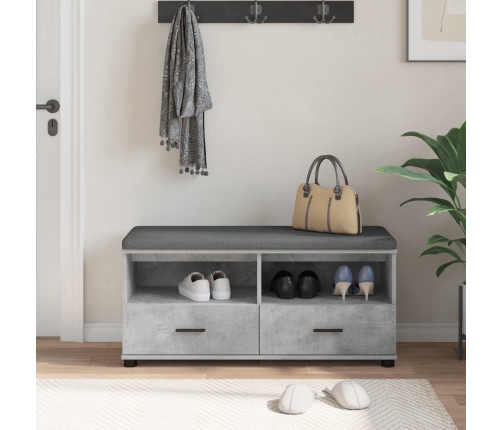 Zāles Sols Ar Spilvenu Betona Pelēks 100 X 38 X 46 Cm Vidaxl