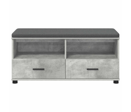 Zāles Sols Ar Spilvenu Betona Pelēks 100 X 38 X 46 Cm Vidaxl