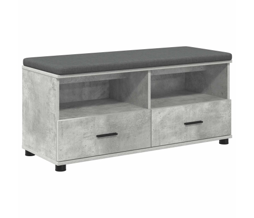 Zāles Sols Ar Spilvenu Betona Pelēks 100 X 38 X 46 Cm Vidaxl