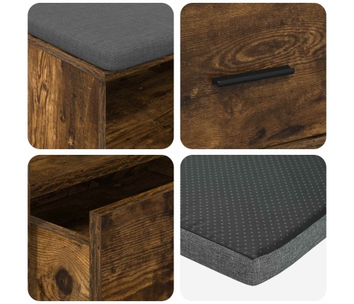 Zāles Sols Ar Spilvenu Dūmaka Ozols 100 X 38 X 46 Cm Vidaxl