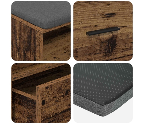 Zāles Sols Ar Spilvenu Ar Atvilktni Vecs Koks 100 X 38 X 46 Cm Vidaxl