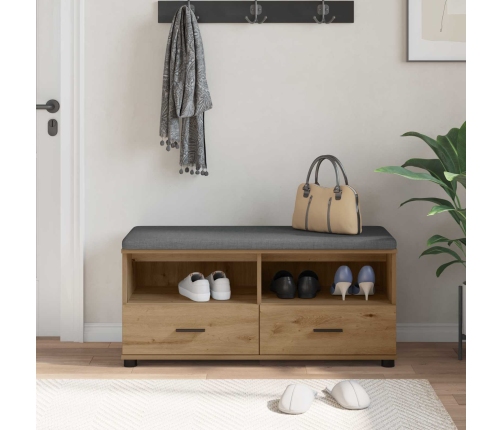 Zāles Sols Ar Spilvenu Artisānā Ozols 100 X 38 X 46 Cm Vidaxl