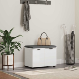 Zāles Sols Ar Spilvenu Ar Uzglabāšanu Balts 60 X 38 X 46 Cm Vidaxl