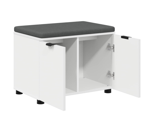 Zāles Sols Ar Spilvenu Ar Uzglabāšanu Balts 60 X 38 X 46 Cm Vidaxl