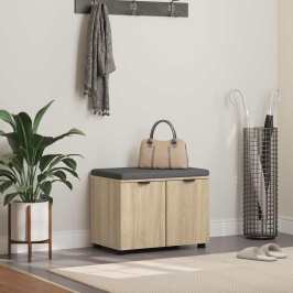 Zāles Sols Ar Spilvenu Ar Durvīm Sonoma Ozols 60 X 38 X 46 Cm Vidaxl