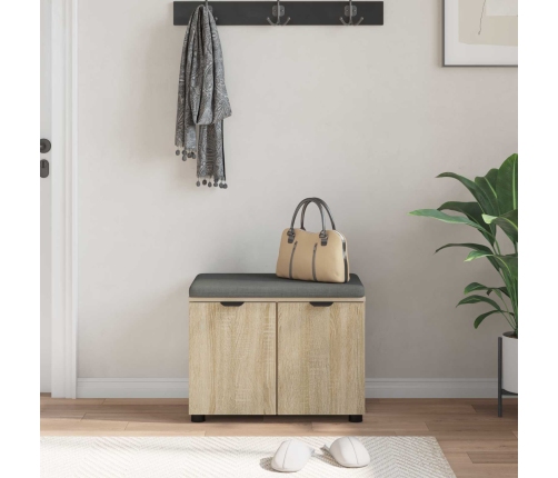 Zāles Sols Ar Spilvenu Ar Durvīm Sonoma Ozols 60 X 38 X 46 Cm Vidaxl