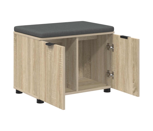 Zāles Sols Ar Spilvenu Ar Durvīm Sonoma Ozols 60 X 38 X 46 Cm Vidaxl