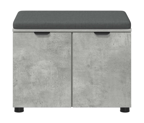 Zāles Sols Ar Spilvenu Ar Durvīm Betona Pelēks 60 X 38 X 46 Cm Vidaxl