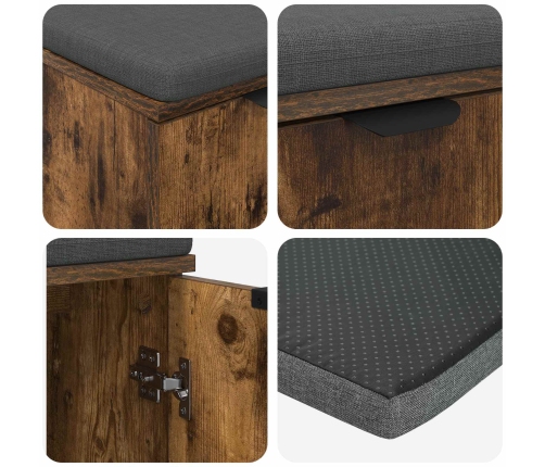 Zāles Sols Ar Spilvenu Ar Durvīm Dūmaka Ozols 60 X 38 X 46 Cm Vidaxl