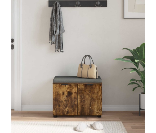 Zāles Sols Ar Spilvenu Ar Durvīm Dūmaka Ozols 60 X 38 X 46 Cm Vidaxl