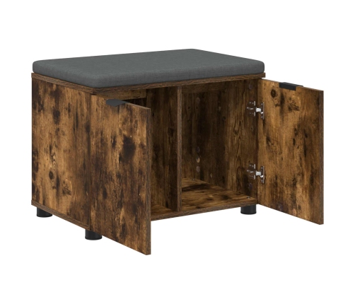 Zāles Sols Ar Spilvenu Ar Durvīm Dūmaka Ozols 60 X 38 X 46 Cm Vidaxl