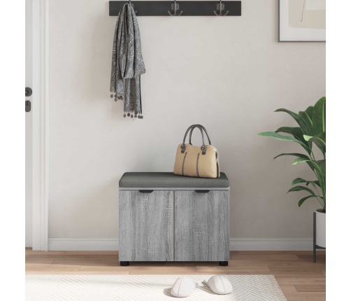 Zāles Sols Ar Spilvenu Ar Durvīm Pelēks Sonoma 60 X 38 X 46 Cm Vidaxl