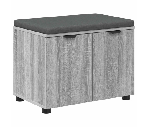 Zāles Sols Ar Spilvenu Ar Durvīm Pelēks Sonoma 60 X 38 X 46 Cm Vidaxl