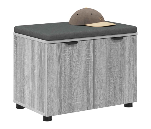 Zāles Sols Ar Spilvenu Ar Durvīm Pelēks Sonoma 60 X 38 X 46 Cm Vidaxl