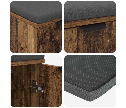 Zāles Sols Ar Spilvenu Ar Uzglabāšanu Vecs Koks 60 X 38 X 46 Cm Vidaxl