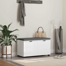 Zāles Sols Ar Spilvenu Ar Uzglabāšanu Balts 80 X 46 X 46 Cm Vidaxl