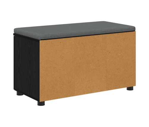 Zāles Sols Ar Spilvenu Ar Durvīm Melns Ozolkoks 80 X 46 X 46 Cm Vidaxl