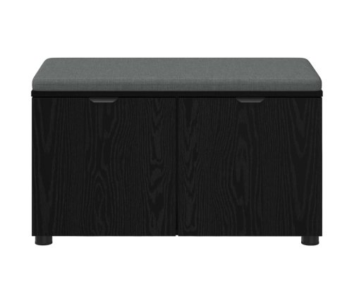 Zāles Sols Ar Spilvenu Ar Durvīm Melns Ozolkoks 80 X 46 X 46 Cm Vidaxl