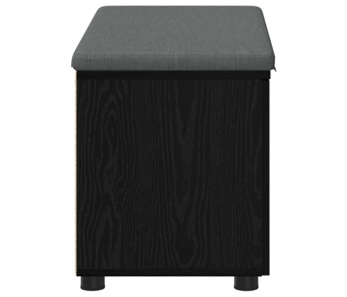 Zāles Sols Ar Spilvenu Ar Durvīm Melns Ozolkoks 80 X 46 X 46 Cm Vidaxl