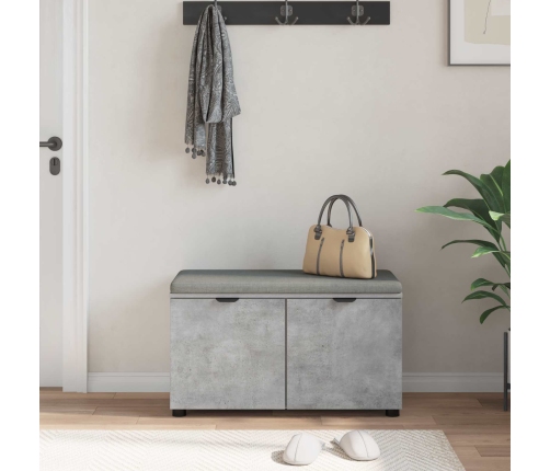 Zāles Sols Ar Spilvenu Ar Durvīm Betona Pelēks 80 X 46 X 46 Cm Vidaxl