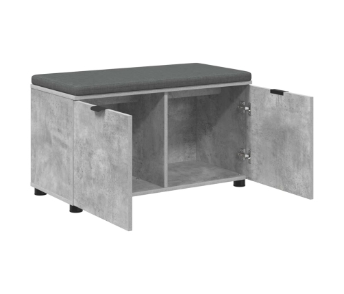 Zāles Sols Ar Spilvenu Ar Durvīm Betona Pelēks 80 X 46 X 46 Cm Vidaxl