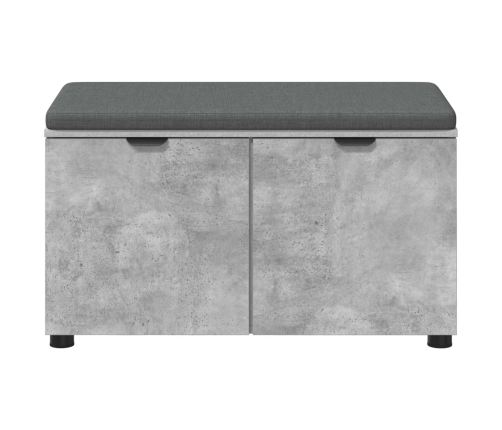 Zāles Sols Ar Spilvenu Ar Durvīm Betona Pelēks 80 X 46 X 46 Cm Vidaxl