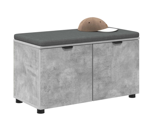 Zāles Sols Ar Spilvenu Ar Durvīm Betona Pelēks 80 X 46 X 46 Cm Vidaxl