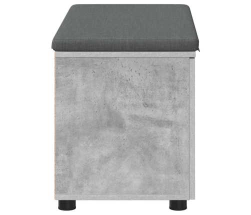 Zāles Sols Ar Spilvenu Ar Durvīm Betona Pelēks 80 X 46 X 46 Cm Vidaxl