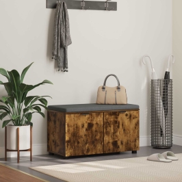 Zāles Sols Ar Spilvenu Ar Durvīm Dūmaka Ozols 80 X 46 X 46 Cm Vidaxl