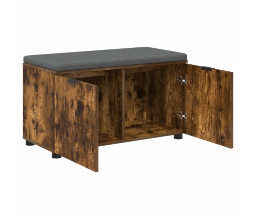 Zāles Sols Ar Spilvenu Ar Durvīm Dūmaka Ozols 80 X 46 X 46 Cm Vidaxl