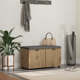 Zāles Sols Ar Spilvenu Ar Durvīm Artisānā Ozols 80 X 46 X 46 Cm Vidaxl