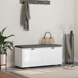 Zāles Sols Ar Spilvenu Ar Uzglabāšanu Balts 100 X 38 X 46 Cm Vidaxl