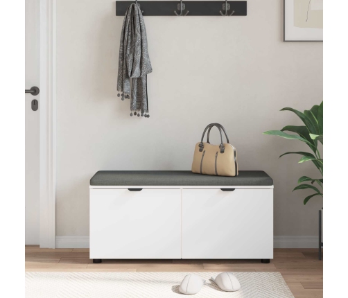 Zāles Sols Ar Spilvenu Ar Uzglabāšanu Balts 100 X 38 X 46 Cm Vidaxl