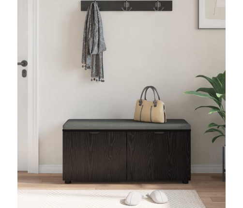 Zāles Sols Ar Spilvenu Melns Ozolkoks 100 X 38 X 46 Cm Vidaxl