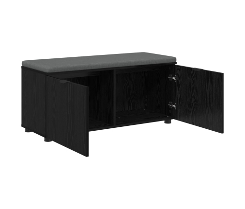 Zāles Sols Ar Spilvenu Melns Ozolkoks 100 X 38 X 46 Cm Vidaxl