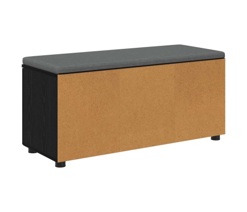 Zāles Sols Ar Spilvenu Melns Ozolkoks 100 X 38 X 46 Cm Vidaxl