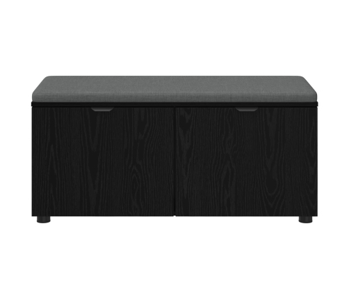 Zāles Sols Ar Spilvenu Melns Ozolkoks 100 X 38 X 46 Cm Vidaxl