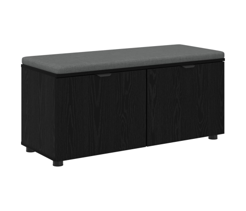 Zāles Sols Ar Spilvenu Melns Ozolkoks 100 X 38 X 46 Cm Vidaxl