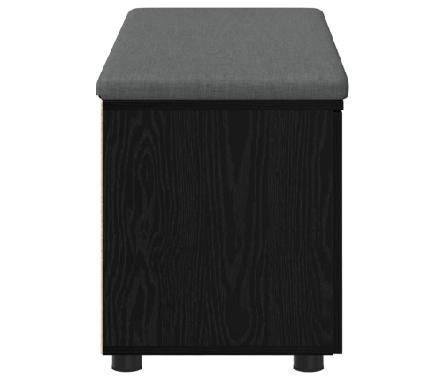 Zāles Sols Ar Spilvenu Melns Ozolkoks 100 X 38 X 46 Cm Vidaxl