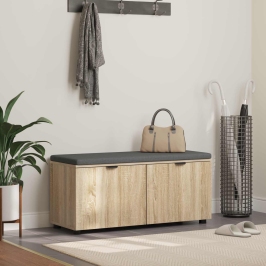 Zāles Sols Ar Spilvenu Ar Durvīm Sonoma Ozols 100 X 38 X 46 Cm Vidaxl