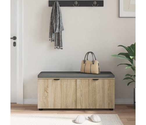 Zāles Sols Ar Spilvenu Ar Durvīm Sonoma Ozols 100 X 38 X 46 Cm Vidaxl