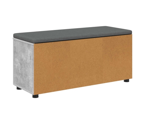 Zāles Sols Ar Spilvenu Ar Durvīm Betona Pelēks 100 X 38 X 46 Cm Vidaxl