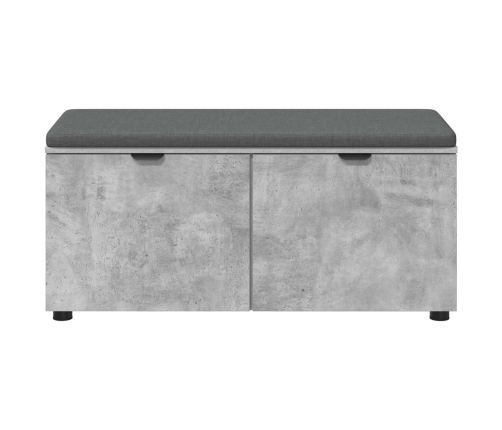 Zāles Sols Ar Spilvenu Ar Durvīm Betona Pelēks 100 X 38 X 46 Cm Vidaxl