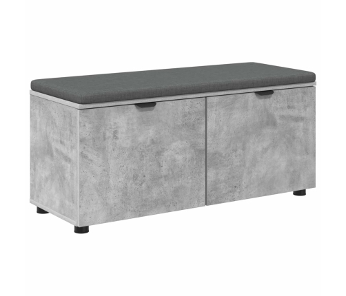 Zāles Sols Ar Spilvenu Ar Durvīm Betona Pelēks 100 X 38 X 46 Cm Vidaxl