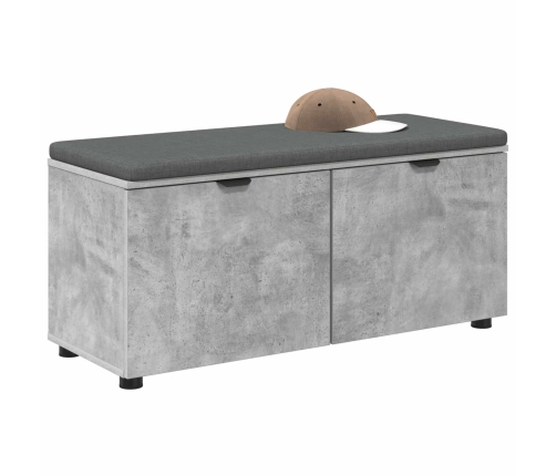 Zāles Sols Ar Spilvenu Ar Durvīm Betona Pelēks 100 X 38 X 46 Cm Vidaxl