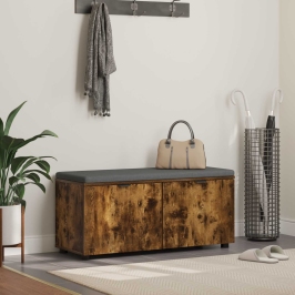 Zāles Sols Ar Spilvenu Ar Durvīm Dūmaka Ozols 100 X 38 X 46 Cm Vidaxl